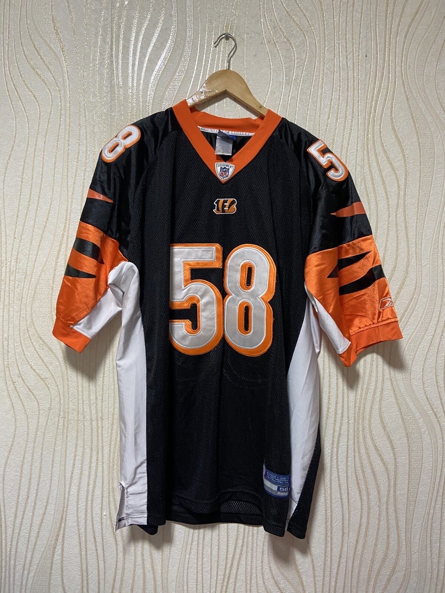 CINCINNATI BENGALS NFL SHIRT JERSEY REEBOK sz 56 MEN #58 RAY