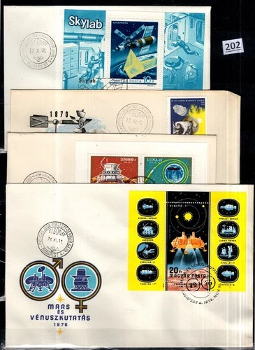 # HUNGARY 1976 - 4 FDC - SPACE