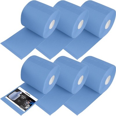 6x PUTZROLLEN 2-LAGIG 21x34 cm PUTZTUCH PAPIER ROLLE BLAU PUTZPAPIER 3000 BLATT