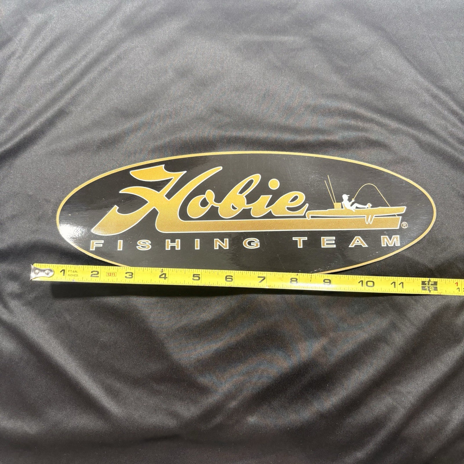 Hobie Fishing Team Large Black Gold Sticker Decal 12&rdquo; x 4&rdquo; New