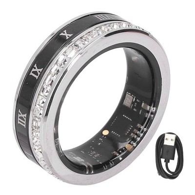 Smart Ring Ring Mit Magnetischer Aufladung Silberfarbene APP-Steuerung