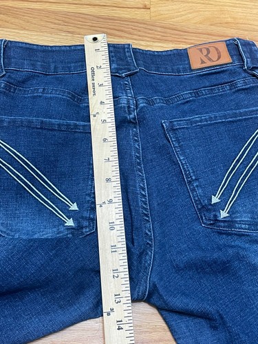 Ranch Dress'n Damen L Blau Jeans Denim Straight Leg Casual Faded High-Rise - Bild 6 von 9