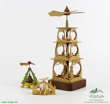 Pyramiden Konvolut Mini Pyramiden 3 St&uuml;ck Erzgebirge Sammler Weihnachten Deko