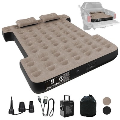 Built-in Pump Air Mattress for F150/Silverado/Ram 5.5-5.8ft Short Truck Bed