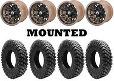 Kit 4 Quadboss Qbt808 Tires 28x10-14 On Moose 416x Bronze Wheels 1kxp Kit 4 Quadboss Qbt808 Tires 28x10-14 On Moose 416x Bronze Wheels 1kxp