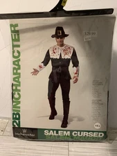 InCharacter Salem Cursed Costume Mens Medium Black Blood Splatter Halloween