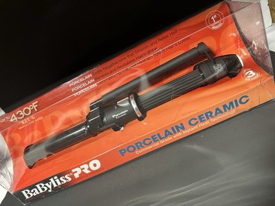 BaByliss PRO - 1  / 430 F. PORCELAIN CERAMIC / Ceramic Curling Iron. V10258