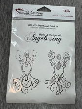 Heartfelt Creations Elegant Angels PreCut Cling Stamp Set HCPC 3425 Made in USA
