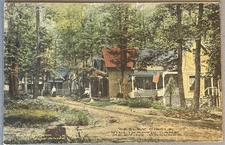 CT Connecticut, Wesley Circle Willimantic Camp Meeting Grounds, PM 1911 Postcard