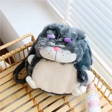 Disney Cute Kitten Lucifer Plush Drawstring Bag – Large Anime Holiday Gift