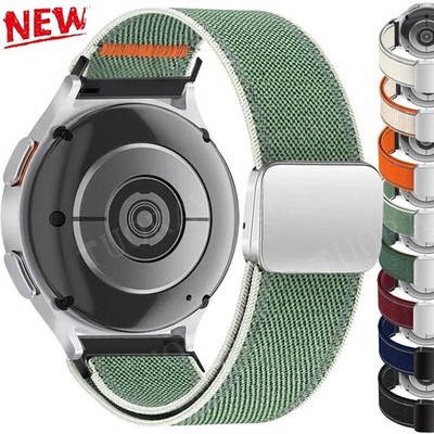 For Samsung Galaxy Watch 7/6/5/4/FE Classic 40mm-47mm Magnetic Nylon Band Strap