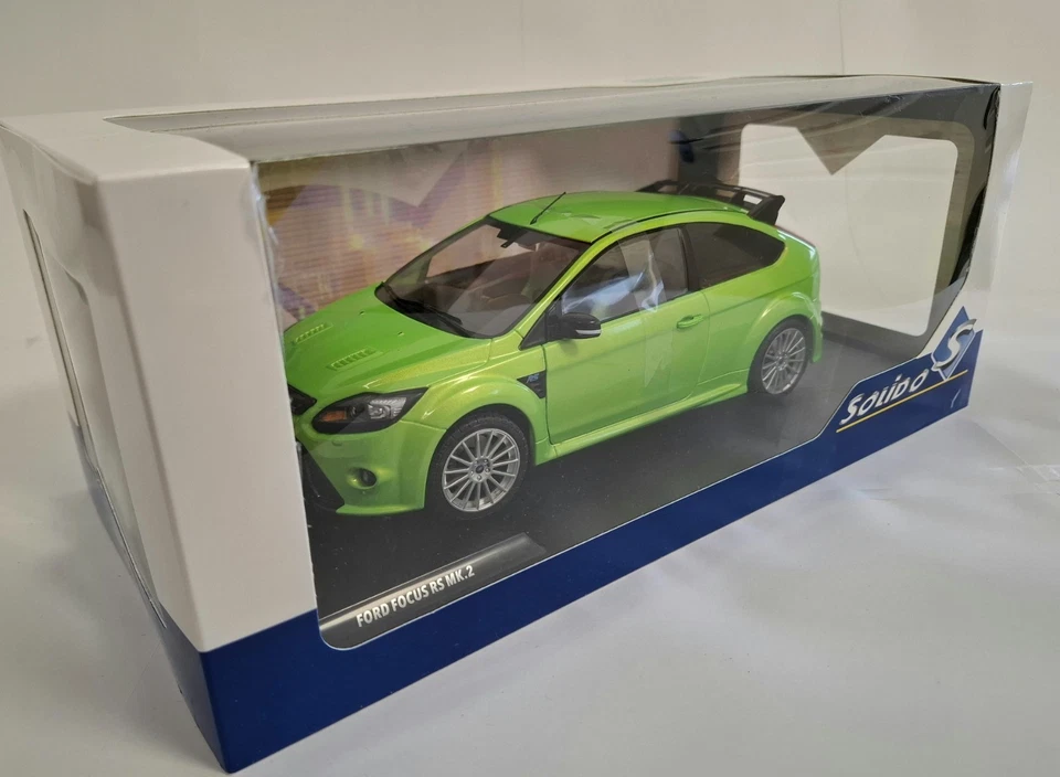 Ford Focus RS MK2 PACK RS Ultimate Green 2009 1/18 Solido Nuevo caja original - Imagen 3 de 4
