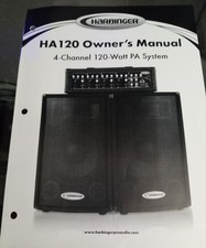 Original Harbinger HA120 Owners  Manual