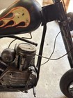 Handmade Chopper Motorcycle Metal Black W/flames — photo 5