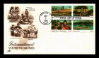 DR JIM STAMPS US COVER INTERNATIONAL YOUTH YEAR FDC SETENANT ARTCRAFT