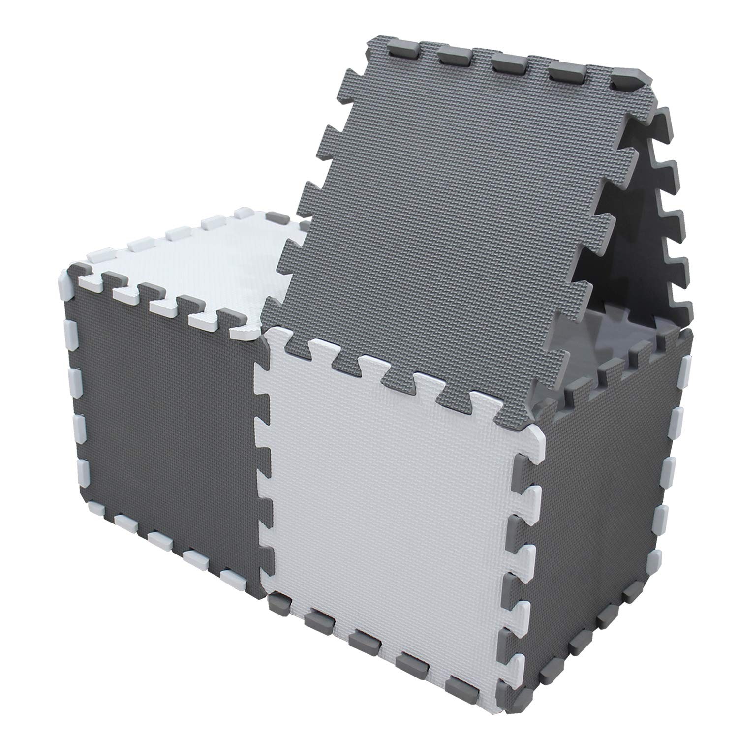 Thick EVA Foam Play Mat for Kids - Interlocking Puzzle Floor Mats, 18 Pieces