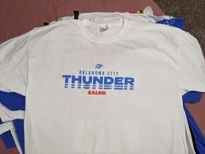 BALON Oklahoma City Thunder NBA Basketball Shirt White Blue Red T-Shirt