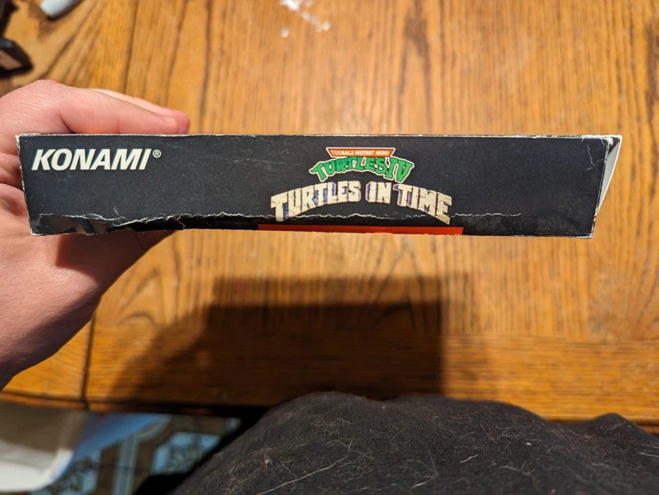 SNES Teenage Mutant Ninja Turtles IV: Turtles in Time, carro y caja *sin manual** Foto 2 de 4