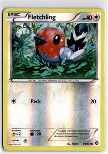 Fletchling 94/114 Reverse Holo XY Steam Siege Common Pokemon TCG