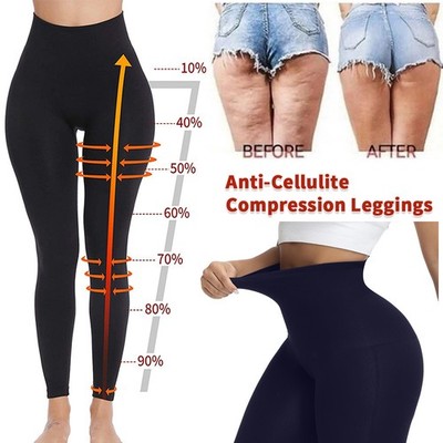 Damen Sport Leggings Po Push Up Anti-Cellulite Yogahosen Tik Tok Booty Leggins
