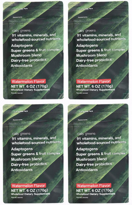 4x Huel Daily Greens Superblend Powder 20 Servings Watermelon Flavor Exp 04/2026
