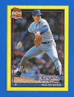 1991 TOPPS OPC #N NOLAN RYAN BOX BOTTOM RANGERS O PEE CHEE HAND CUT