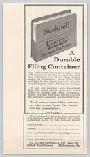 Vertex File Pocket Bushnell Paperoid Expanding Files 1930 Vintage Print Ad