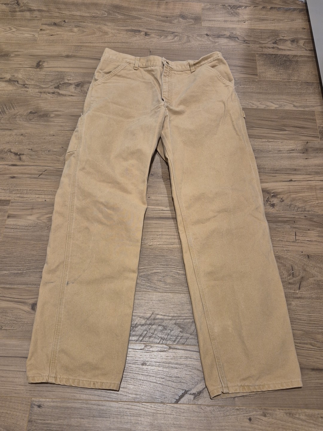 Carhartt Vintage B12 Pants Mens Size 36x34  Tan Duck Canvas Carpenter Jeans