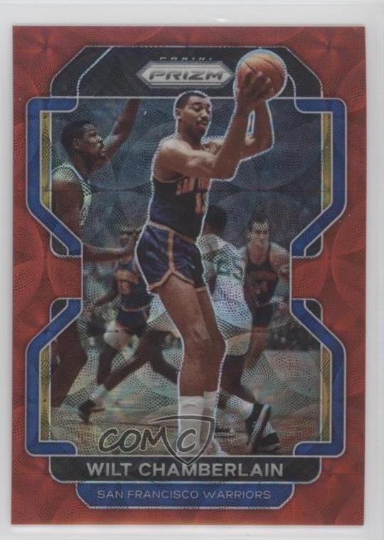 2021-22 Panini Prizm Choice Red Prizm 66/88 Wilt Chamberlain #260 HOF 02v3