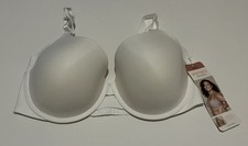 size 36D Warners Simply Perfect t-shirt bra white underarm smoothing underwire