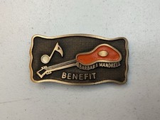 Vintage Barbara Mandrell Benefit Brass Belt Buckle Country Music