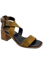Donald Pliner Women's Helen Calf Suede Strappy Sandal Biscotti