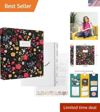 8.5" x 11" Floral Recipe Binder with Spill-Proof Sleeves & Tabbed Dividers
