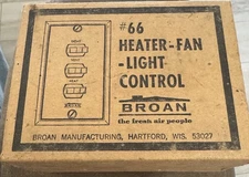 Rare Vintage Broan #66 Heater-Fan-Light Control Switches