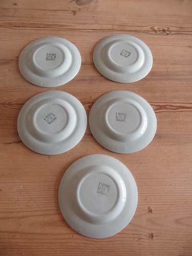 5 Very Small Woods Iris Ware Light Blue Side / Bread Plates 1940s Wartime 15cm - Picture 7 of 8