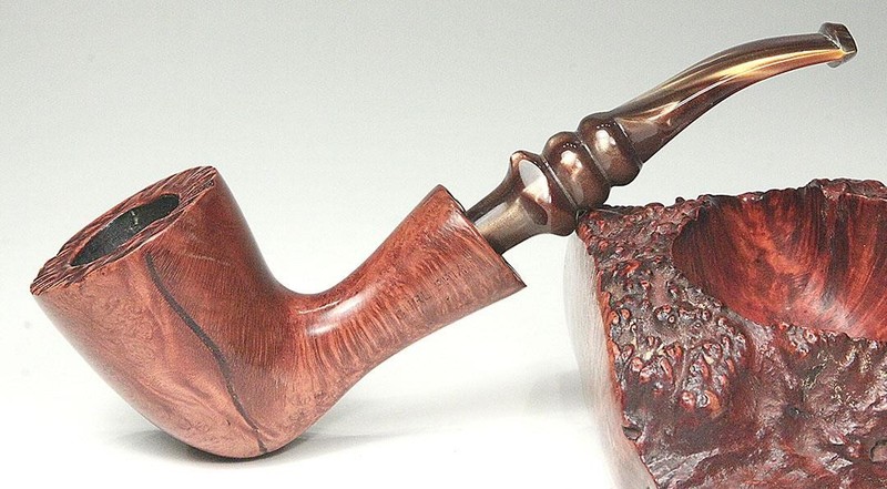 New “BURL BRIAR” Danish Style, Alpha – Israel, Dual Finish Bowl, Unsmoked MINT