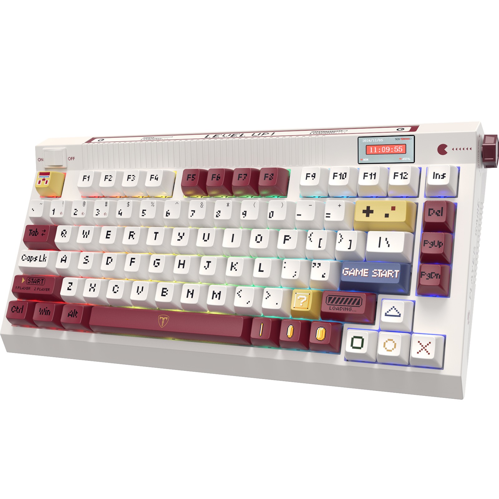 Wireless Gasket RGB Gaming Keyboard,Compact Mechanical Keyboard Hot-Swap Socket