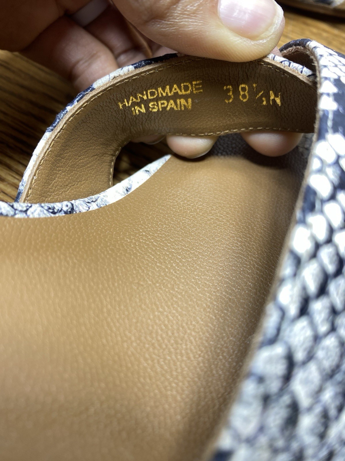 MARGAUX The City Sandal Python Embossed Leather C… - image 10