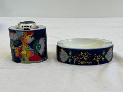 Rosenthal Studio Line Bjorn Wiinblad One Thousand and One Nights Ashtray Lighter Set