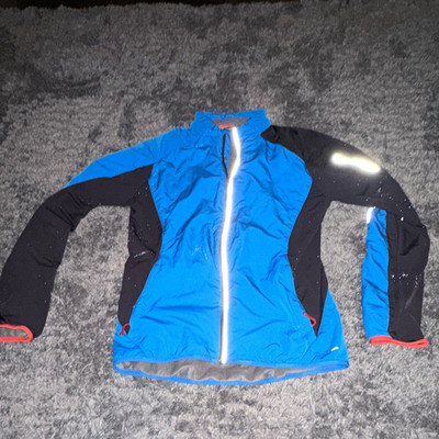 Salomon ClimaWind Men's L Colorblock Windbreaker Jacket Full Zip Reflective