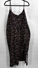 Old Navy Womens Waist Defined Cami Midi Dress Navy Floral Sleeveless Size 2XL