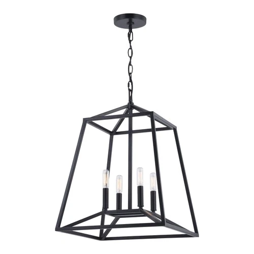 Vaxcel - Hayes 4-Light Pendant in Farmhouse and Lantern Style 21.25 Inches Tall - Picture 1 of 4