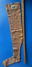 Antique BURSON 1910s EDWARDIAN Brown COTTON GARTER STOCKINGS MINT with Tags