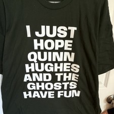 Gildan Heavy Cotton Funny Graphic T-Shirt Black 2XL Quinn Hughes