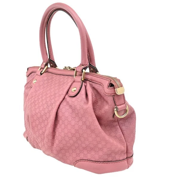 GUCCI Sukey Guccissima GG Pattern Shoulder Bag Leather Pink GHW 36CA245 - Image 4 of 4