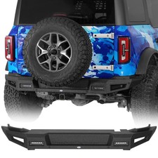 Classic Rear Bumper Reinforcements Steel W Led Light Fit 2021-2026 Ford Bronco