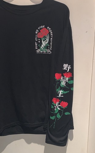 Fresh Laundry Adult "Old Growth" Skeleton & Rose Graphic Long Sleeve Shirt (2XL) - Picture 8 of 24