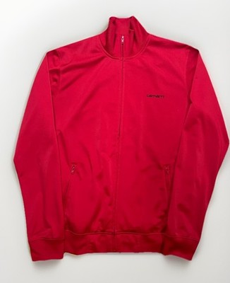 Carhartt Track Jacket M Rot Zip Jacke Trainingsjacke Vintage Y2K Rugged Outdoor 