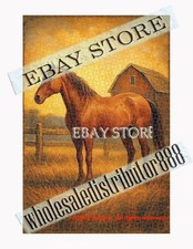 1000 piece jigsaw puzzle Pasture horse country rustic farm