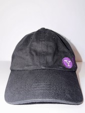 Vintage Yahoo! Y2K Black Purple Logo Strapback Hat Zaggwear Internet Tech Cap
